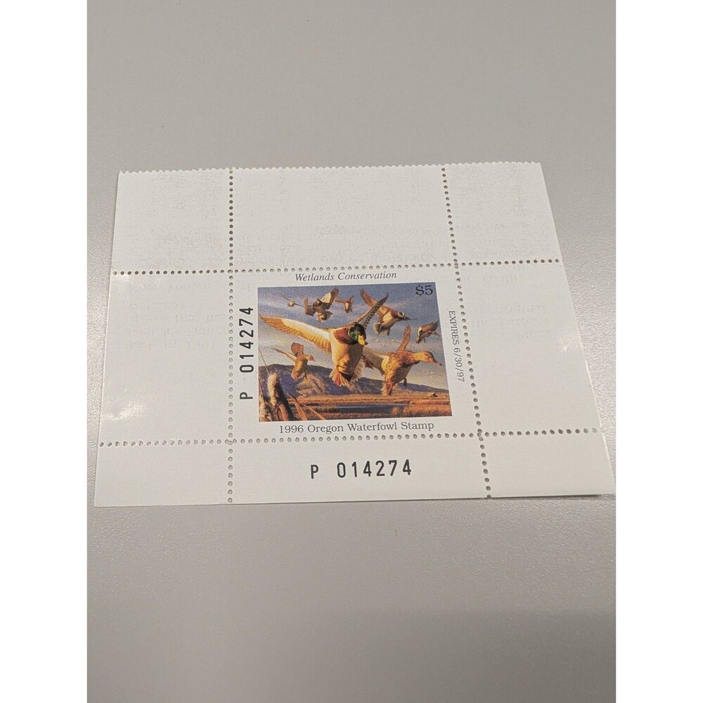 Oregon Waterfowl Duck Stamp 1997 Scott 18 P014274